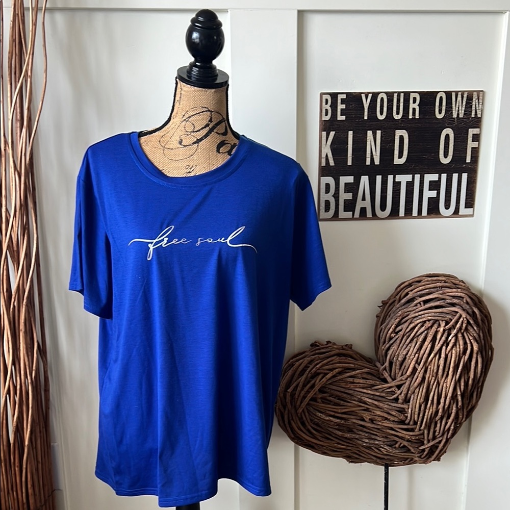 Blue 'Free Soul' T-Shirt